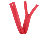 Seam-covered zippers 25 cm melon