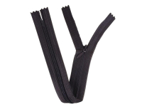 Seam-covered zippers 25 cm brown