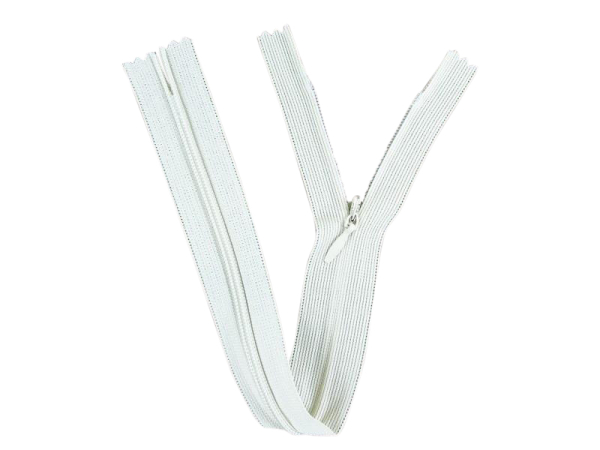 Seam-covered zippers 25 cm light beige