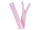 Seam-covered zippers 25 cm pink