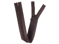 Seam-covered zippers 25 cm hazelnut