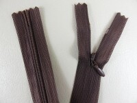 Seam-covered zippers 25 cm hazelnut