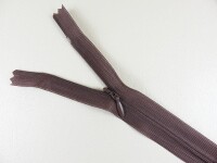 Seam-covered zippers 25 cm hazelnut