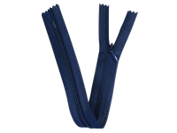 Seam-covered zippers 25 cm navy blue