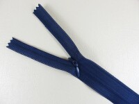 Seam-covered zippers 25 cm navy blue