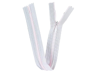 Seam-covered zippers 25 cm soft pink