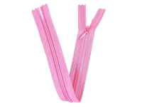 Seam-covered zippers 25 cm light pink