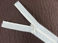 Seam-covered zippers 25 cm cream-white