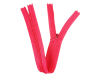 Seam-covered zippers 25 cm pink