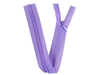 Seam-covered zippers 25 cm lilac