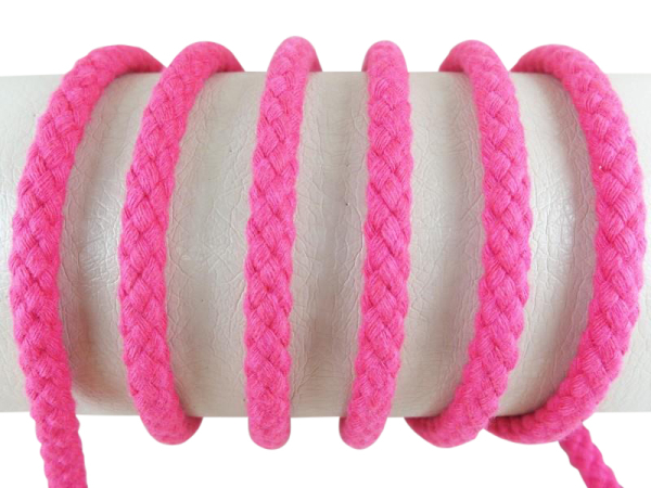 Round cord 100% cotton - 8 mm strong pink