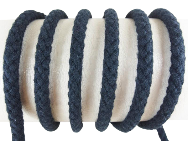 Round cord 100% cotton - 8 mm black