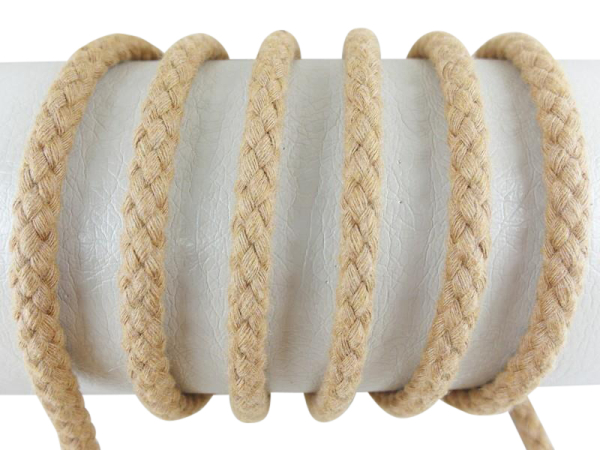 Round cord 100% cotton - 8 mm caramel