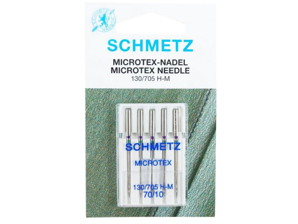 SCHMETZ - 5 Microtex needles size 70 / 10 flat piston