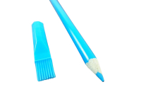 Blue chalk pen with brush