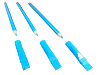 Chalk pen with brush - set of 3 blue