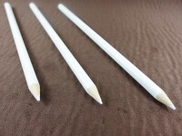 Chalk pen with brush - economy set of 3 white