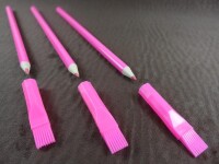 Chalk pen with brush - set of 3 pink