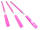 Chalk pen with brush - set of 3 pink