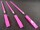 Chalk pen with brush - set of 3 pink