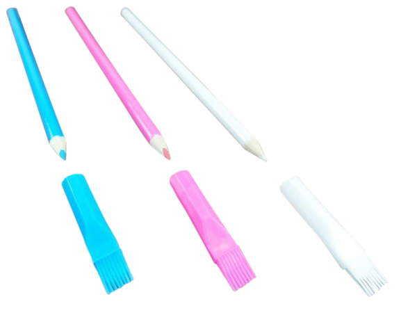 Chalk pen with brush - set of 3 mix