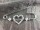 Kilt - Sicherheitsnadeln Modell "Farfalla - Herz-Strass"  71 x 18 mm / silber