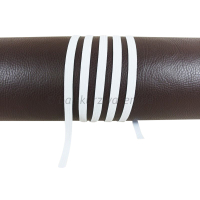 Rubber strand model "Braided" (200 m) roll - economy pack - width [5 mm] white