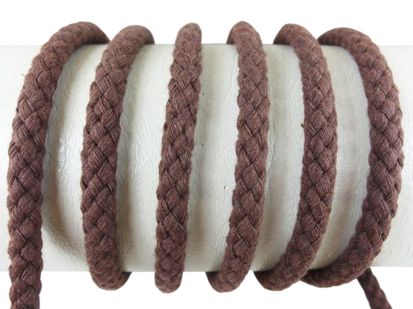 Round cord 100% cotton - 8 mm dark brown
