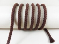 Round cord 100% cotton - 8 mm dark brown