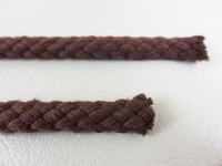 Round cord 100% cotton - 8 mm dark brown