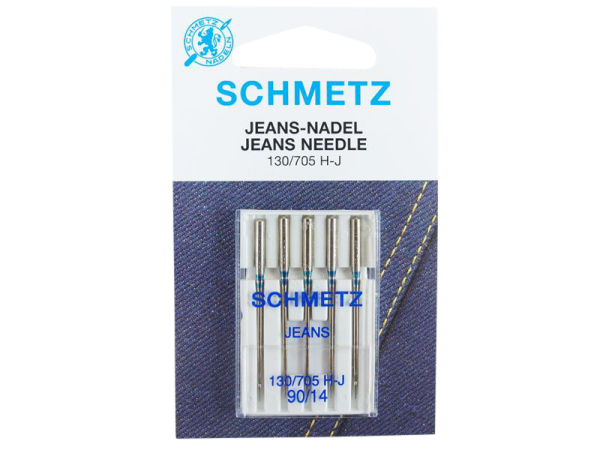 SCHMETZ - 5 jeans needles size 90/14 flat piston