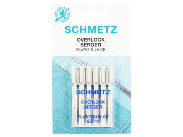 SCHMETZ - Overlock needles ELx705 SUK CF / thickness 90/14 - flat piston