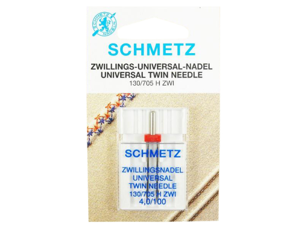 SCHMETZ - Zwillings-Universal-Nadel  4,0 - 100 - Flachkolben