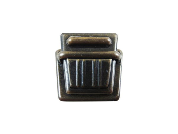 Plug lock / folder lock - model "Mini-Cobra" 25 x 25 mm old brass