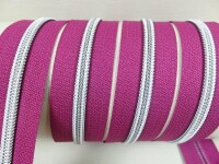 Endless zippers model "Brilliant" No. 7 / with silver spiral / violet-silver