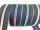 Endless zippers model "Brilliant" No. 7 / with rainbow spiral / black