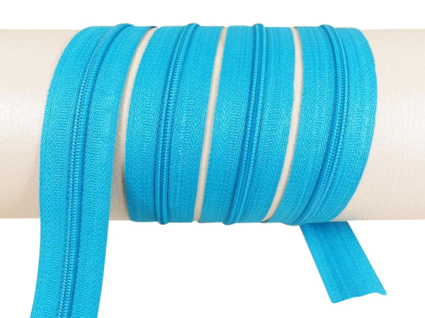 Endless zipper model “Holiday” 3 mm (for long zippers) turquoise