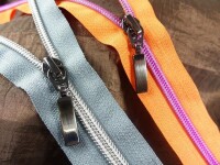 Taschenzipper / Zipper Nr. 7 Modell "Brilliant" TAN - platinium