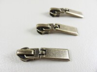 Taschenzipper / Zipper Nr. 7 Modell "Brilliant" LUX - altmessing