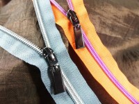 Taschenzipper / Zipper Nr. 7 Modell "Brilliant" LUX - platinium