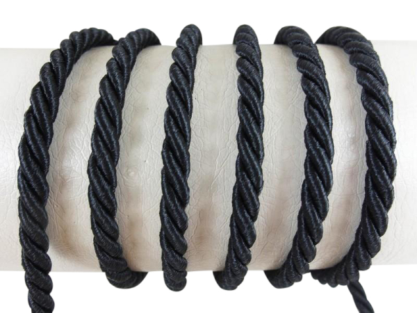 Decorative cord/cord cord 7 mm black