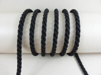 Decorative cord/cord cord 7 mm black