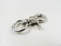 Scherenkarabiner mit Zügelschnapp 12mm rund