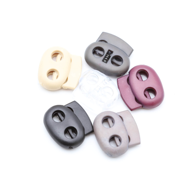 Kordelstopper 2-Loch - oval - für Kordeln bis 4 mm Ø