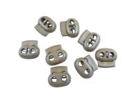 Cord stopper 2-hole - oval-tilted - for cords up to 4 mm...