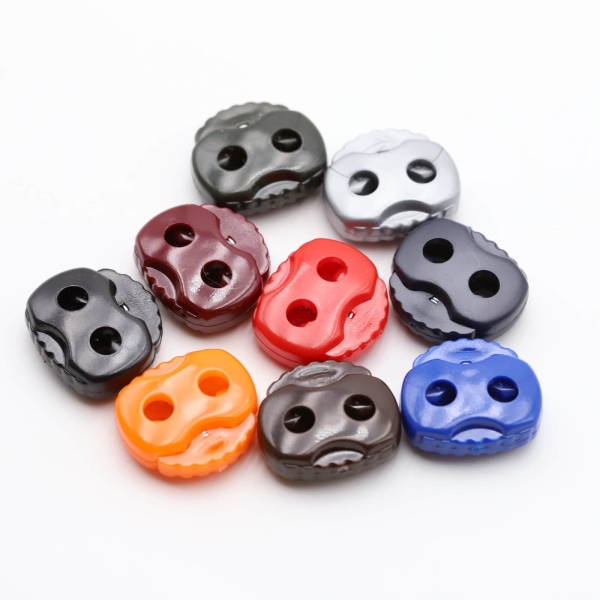 Cord stopper 2-hole - emoji - for cords up to 4 mm Ø