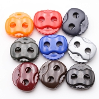 Cord stopper 2-hole - emoji - for cords up to 4 mm Ø
