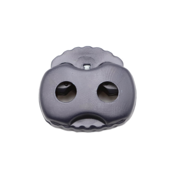 Cord stopper 2-hole - emoji - for cords up to 4 mm Ø navy blue