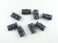 Kordelstopper - eckig2 - für Kordeln bis 4 mm Ø schwarz