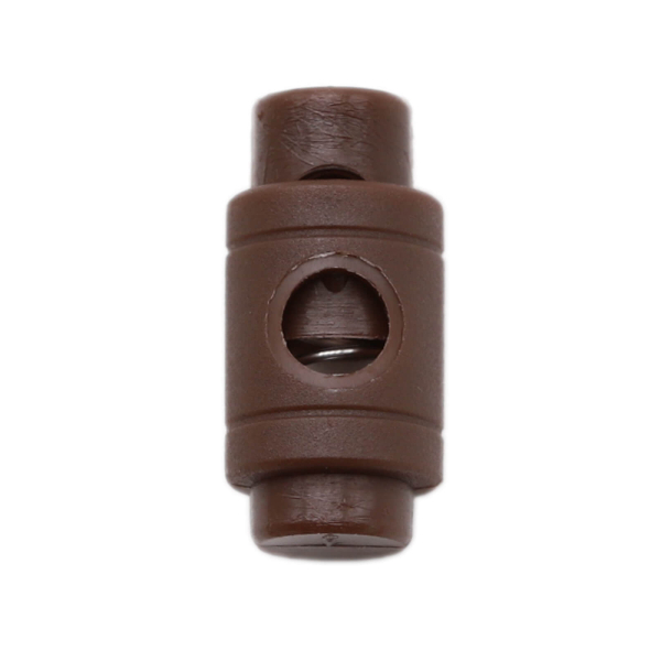 Cord stopper - cylinder - for cords up to 6 mm Ø brown